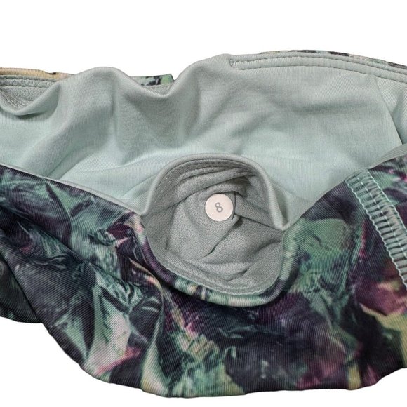 Lululemon Var-City Crop Navy Iridescent Multi Mesh Panel Lattice Leggings Size 8 - Picture 2 of 14